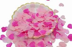 confetti 5cm paper heart 1000pcs tissue sparkle petal mixed pack table wedding color