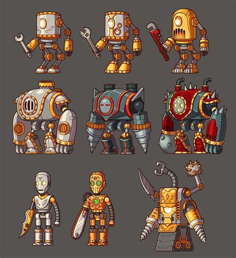 Game Enemies Factory By Irmirx On Deviantart Pixel Art Characters