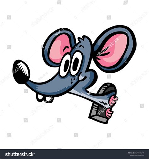 Cute Funny Cartoon Mouse Big Ears Stock Vector Royalty Free
