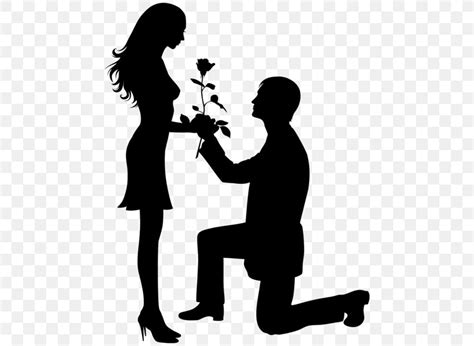 Marriage Proposal Silhouette Clip Art Png 466x600px Marriage