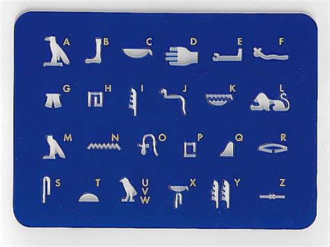 Alle diese druckvorlagen eignen sich auch hervorragend zum aufhängen im klassenzimmer! Hieroglyphen Schablone | ABC für ägyptische Hieroglyphen ...