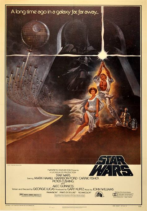 Original 1977 Movie Poster By Tom Jung For Star Wars Episode Iv A New