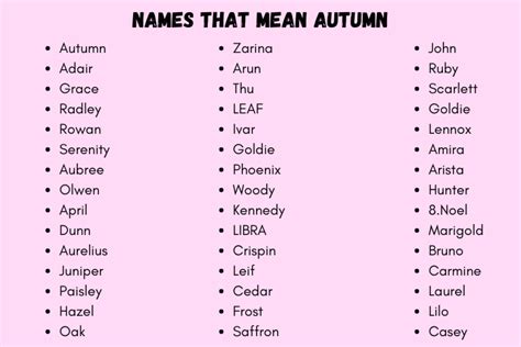 250 Adorable Baby Names That Mean Autumn 2024
