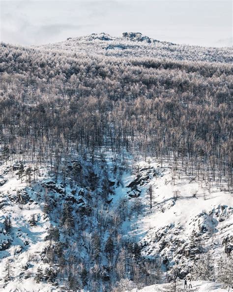 The Ural Mountains In Russia In Winter Stock Image Image Of