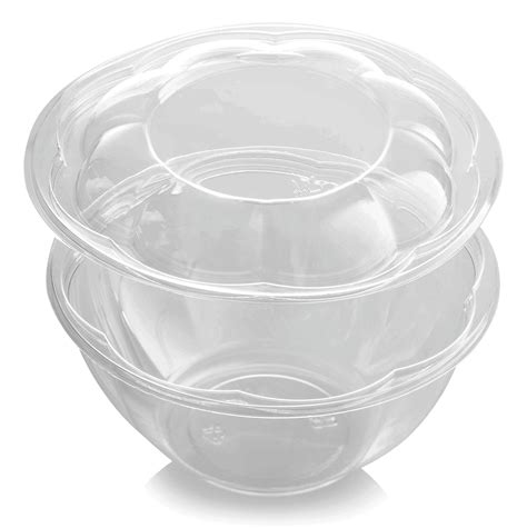 buy clear plastic bowls with lids 24 oz disposable salad bowl with