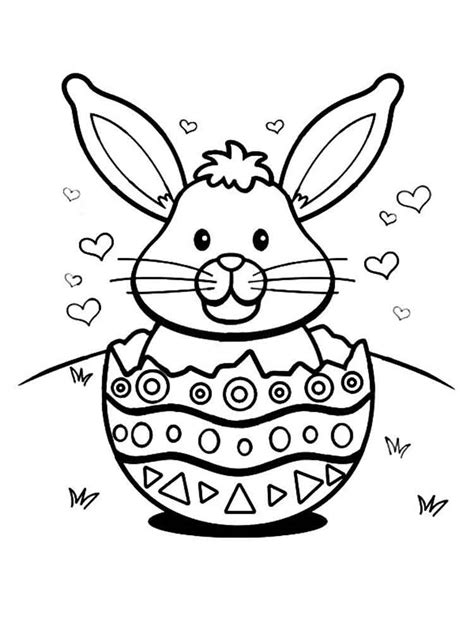 The picture shows an easter bunny wishing your kid a happy easter. Easter Bunny coloring pages. Free Printable Easter Bunny ...
