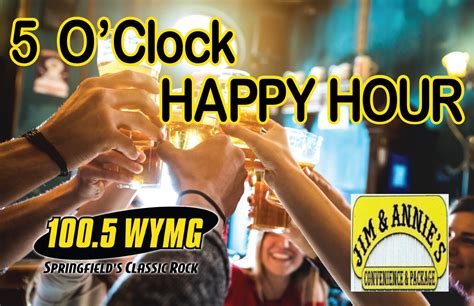 Wymg’s 5’o Clock Happy Hour With Jim And Annie’s 100 5 Wymg