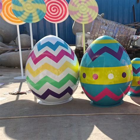 Factory Direct Colorful Easter Glass Fiber Large Shopping Mall Outdoor