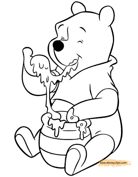 Winnie the Pooh Honey Coloring Pages | Disneyclips.com