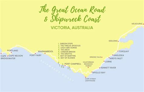 Exploring The Great Ocean Road Map A Journey To Remember Map Of The Usa