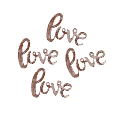 Rose Gold Foiled Love Table Confetti By Favour Lane
