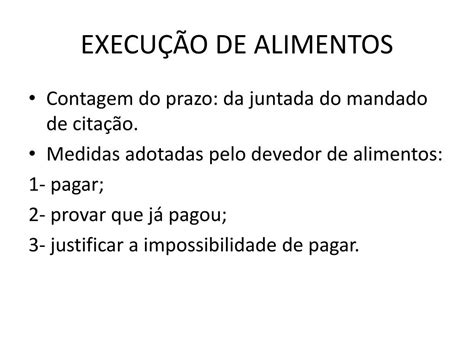 PPT EXECUÇÃO DE ALIMENTOS PowerPoint Presentation free download ID