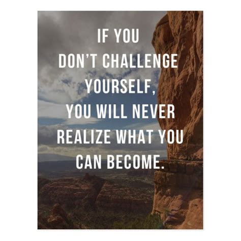 Challenge Yourself Quote Postcard