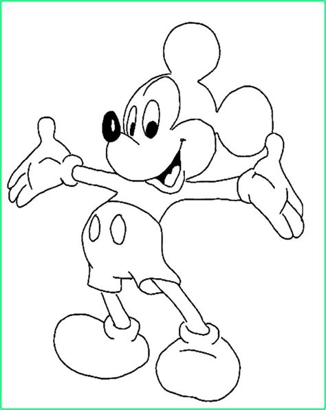 Sketsa Gambar Kartun Mickey Mouse Imagesee
