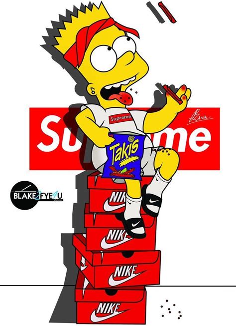 Swag Bart Simpson Middle Finger Wallpaper Supreme Bart Wallpapers Posted By John Simpson Il