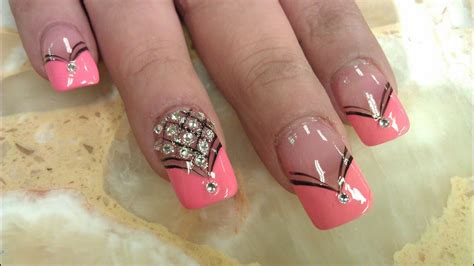 elegant diamond nails designs youtube