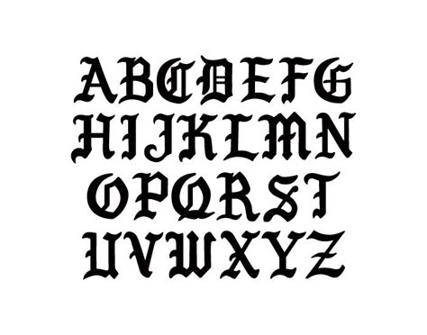 Simplified Gothic Alphabet And Some Applications Gothic Fonts
