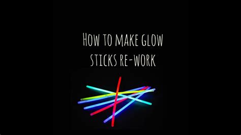 How do glow sticks emit light? How to fix/Re-light your glow sticks! - YouTube