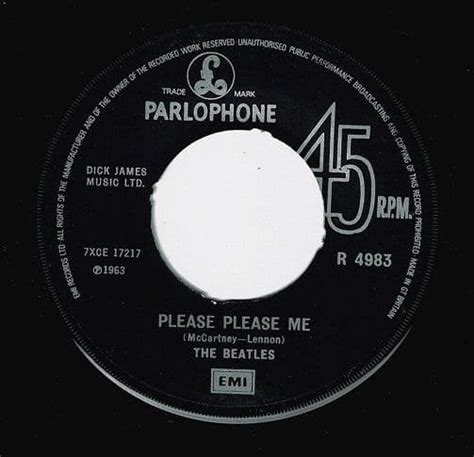 The Beatles Please Please Me Vinyl Record 7 Inch Parlophone 1976