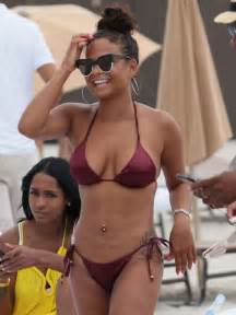 Christina Milian In Bikini At The Beach In Miami Gotceleb