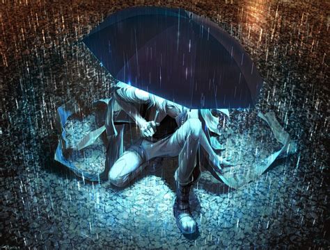 A Rain Night Anime Coolwallpapers Me