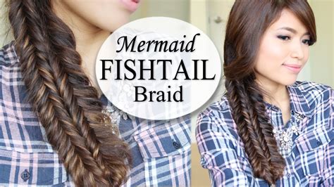 Mermaid Double Fishtail Braid Hairstyle Hair Tutorial Youtube