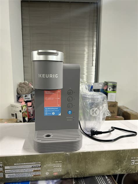 Keurig K Iced Essentials Gray Iced And Hot Single Serve K Cup Pod Coffee Maker Ebay