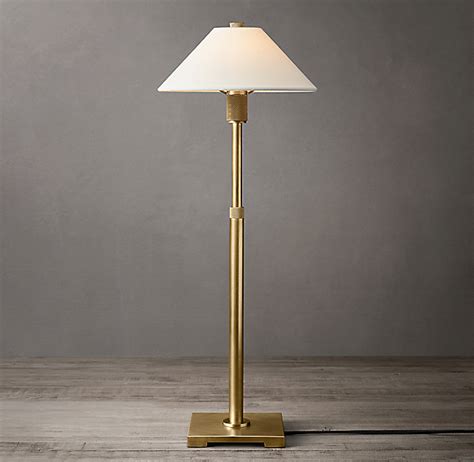 It's a fine, fine line. Utilitaire Linen Shade Table Lamp | Table lamp, Lamp ...