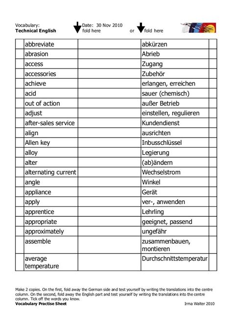 Technical Vocabulary 01