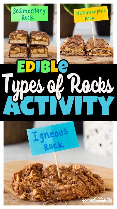 Types Of Rocks For Kids Edible Rock Classification Earth Science