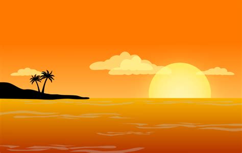 Download High Quality Sunset Clipart Sea Transparent Png Images Art
