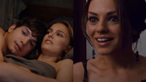 ashton kutcher and natalie portman joke about mila kunis and ‘all making out with one another