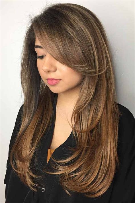 35 Easy Styling And Cute Side Bangs Layered Hair