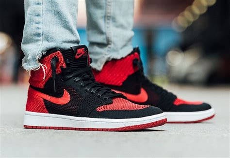 More On Foot Shots Of The Jordan 1 Flyknit Bred House Of Heat