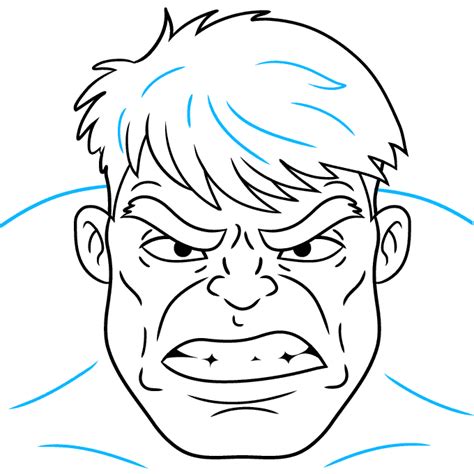 How To Draw Hulks Face Really Easy Drawing Tutorial