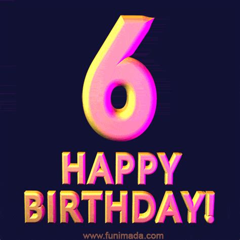 Happy 6th Birthday Animated S