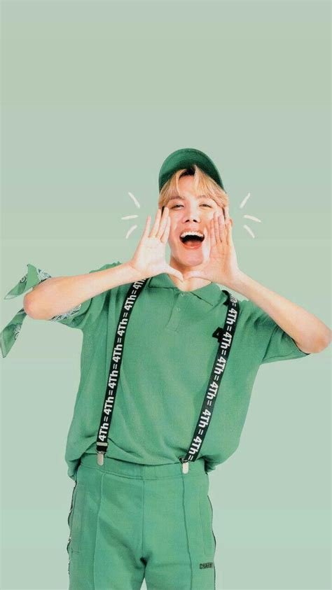 Hoseok Looks So Nice In Green He Should Wear More Bright Colours They