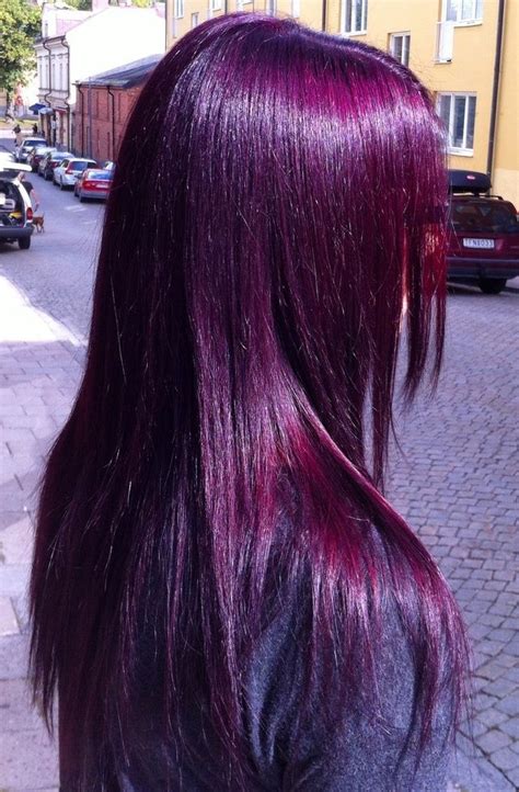 Let it stay for 15 minutes or more and then wash with tepid water. Bangstyle - Photos | Hair styles, Hair color purple, Plum hair