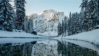 Nature Winter Snow Mountain River Desktop 1080p