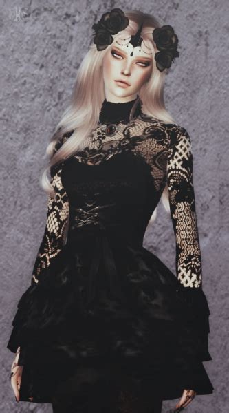 ˈtɒksɪk Gothic Dress Sims 4 Dresses Sims