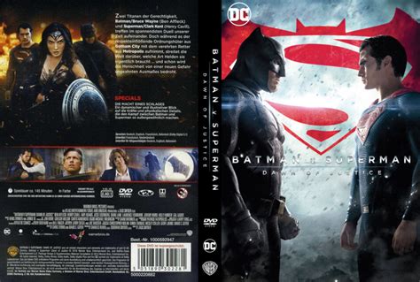 Batman V Superman Dawn Of Justice Dvd Cover And Labels 2016 R2 German