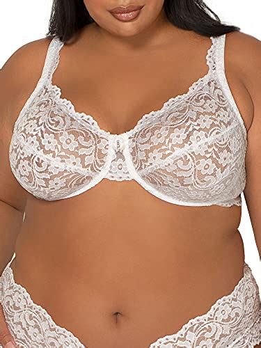 Smart And Sexy Women S Plus Size Signature Lace Unlined Underwire Bra With Added Support White