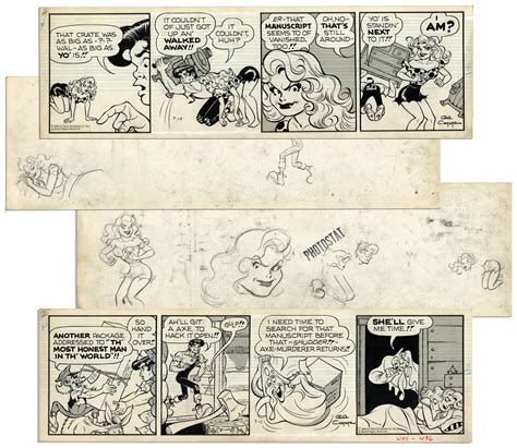 Lot Detail Lil Abner Pair Of Comic Strips Drawn And Signed By Al
