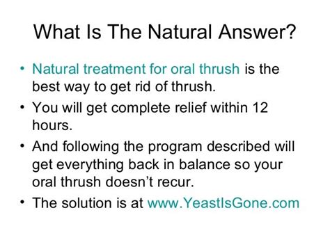 Natural Treatment For Oral Thrush