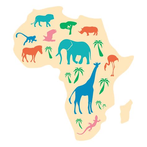 All images are transparent background and unlimited download. Africa animal map illustration - Transparent PNG & SVG vector file