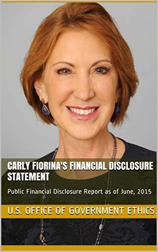 Carly Fiorinas Financial Disclosure Statement Public Financial