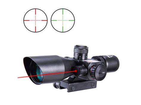 25 10x40 Tactical Rifle Scope Red Green Mil Dot Illuminated Red Laser