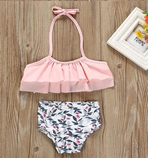 Купить Милые купальники для девочек купальный костюм с цветочным