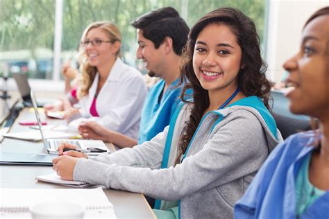 Pretty Student Smiling In Nursing Or Medical School College Class