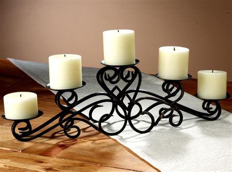 Keller 5 Place Pillar Metal Candle Holder Everyday Table Centerpieces Candle Flower